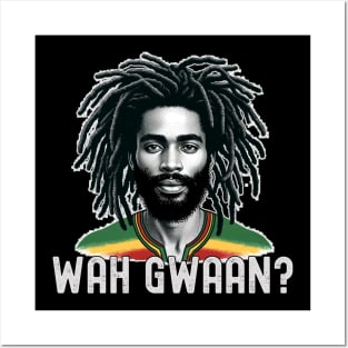 Wah Gwaan Jamaican Man Rastafarian Posters and Art